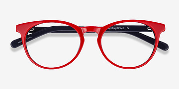 Red & Navy Tradition -  Colorful Acetate Eyeglasses