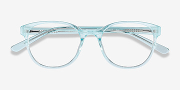 Clear Blue Gable -  Colorful Acetate Eyeglasses
