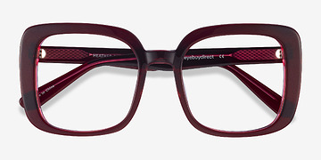 Burgundy Heather -  Vintage Acetate Eyeglasses