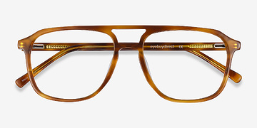 Light Tortoise Effect -  Vintage Acetate Eyeglasses