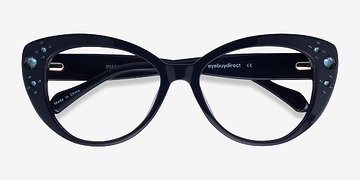 Navy Diamond -  Acetate Eyeglasses