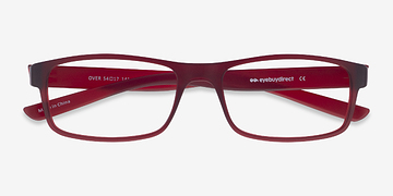 Dark Red Over -  Plastic Eyeglasses