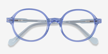 Clear Blue Confetti -  Acetate Eyeglasses