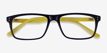 Navy Yellow Maestro -  Acetate Eyeglasses
