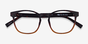 Matte Tortoise Brown Oakwood -  Plastic Eyeglasses