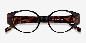 Black Tortoise Vesta -  Acetate Eyeglasses