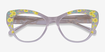 Clear Floral Thistle -  Acetate Eyeglasses