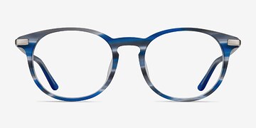 Blue Striped Mood -  Lightweight Metal Eyeglasses