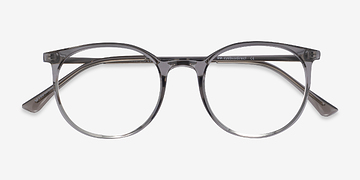Clear Gray Marilou -  Lightweight Plastic, Metal Eyeglasses