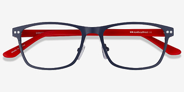 Navy Comity -  Acetate, Metal Eyeglasses