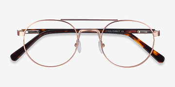 Rose Gold Lock -  Vintage Metal Eyeglasses