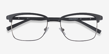 Black Osten -  Lightweight Plastic, Metal Eyeglasses