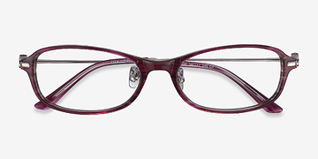 Pink Striped Lise -  Lightweight Metal Eyeglasses