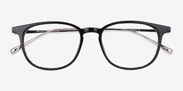 Black Clear Ballad -  Classic Metal Eyeglasses
