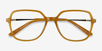 Mellow Yellow Lenny -  Vintage Acetate, Metal Eyeglasses