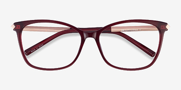 Burgundy Ashley -  Colorful Acetate, Metal Eyeglasses