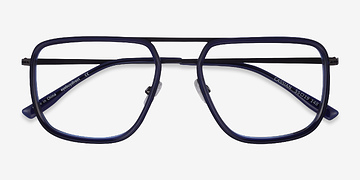 Navy Gunmeal Cassian -  Metal Eyeglasses