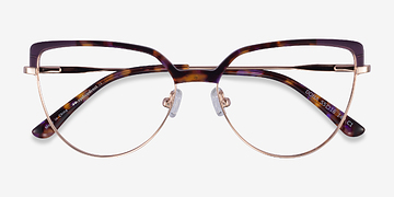 Floral & Rose Gold Dona -  Acetate, Metal Eyeglasses