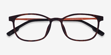 Matte Tortoise Orange Idea -  Plastic Eyeglasses