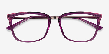 Purple Gold Grande -  Colorful Metal Eyeglasses