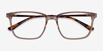Clear Brown Venti -  Classic Metal Eyeglasses