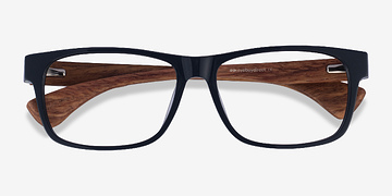 Dark Gray & Wood Taiga -  Mixed Wood Eyeglasses