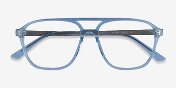 Clear Blue Metropolis -  Metal Eyeglasses