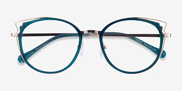 Teal Gold Tonic -  Metal Eyeglasses