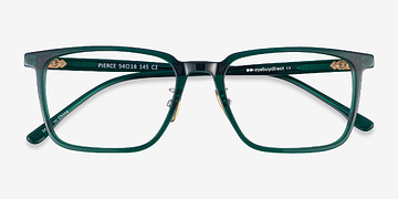 Dark Green Pierce -  Metal Eyeglasses