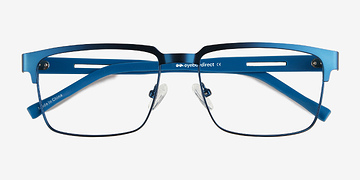 Matte Blue Video -  Metal Eyeglasses