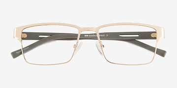 Gold Olive Victory -  Metal Eyeglasses