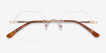 Matte Gold Generous -  Lightweight Metal Eyeglasses