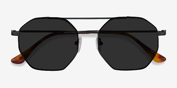Black Sun Eight -  Vintage Metal Sunglasses