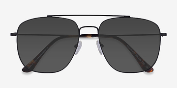 Black Roadtrip -  Vintage Metal Sunglasses