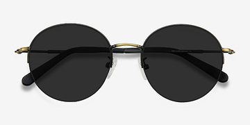 Black Bronze Sun Albee -  Metal Sunglasses