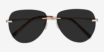 Matte Gold Martin -  Metal Sunglasses