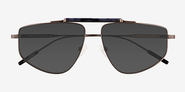Blue Tortoise Gunmetal  Rilee -  Metal Sunglasses
