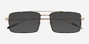Green Tortoise Dylan -  Metal Sunglasses