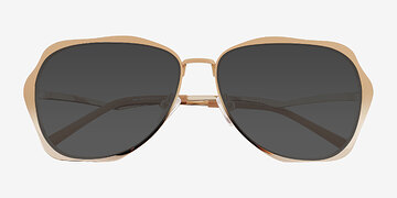 Gradient Matte Brown Teo -  Metal Sunglasses