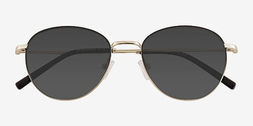 Gradient Black Gold Aiden -  Metal Sunglasses