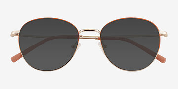 Gradient Orange Gold Aiden -  Metal Sunglasses