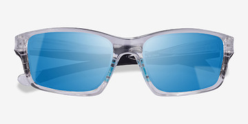 Clear Black Cycle -  Plastic Sunglasses