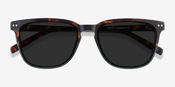 Tortoise Green City -  Acetate Sunglasses