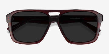 Burgundy Bauhaus -  Vintage Acetate Sunglasses