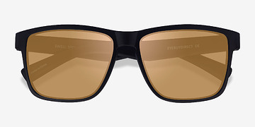 Black Gold Swell -  Plastic Sunglasses