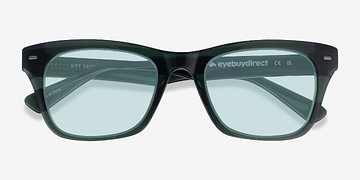 Crystal Green Kitt -  Acetate Sunglasses