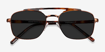 Tortoise Brown Decode -  Vintage Acetate, Metal Sunglasses