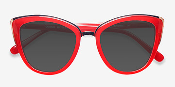 Red Cadenza -  Acetate, Metal Sunglasses