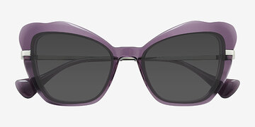 Purple Glasswing -  Metal Sunglasses