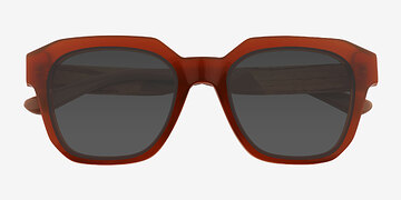 Dark Orange Teak -  Mixed Wood Sunglasses